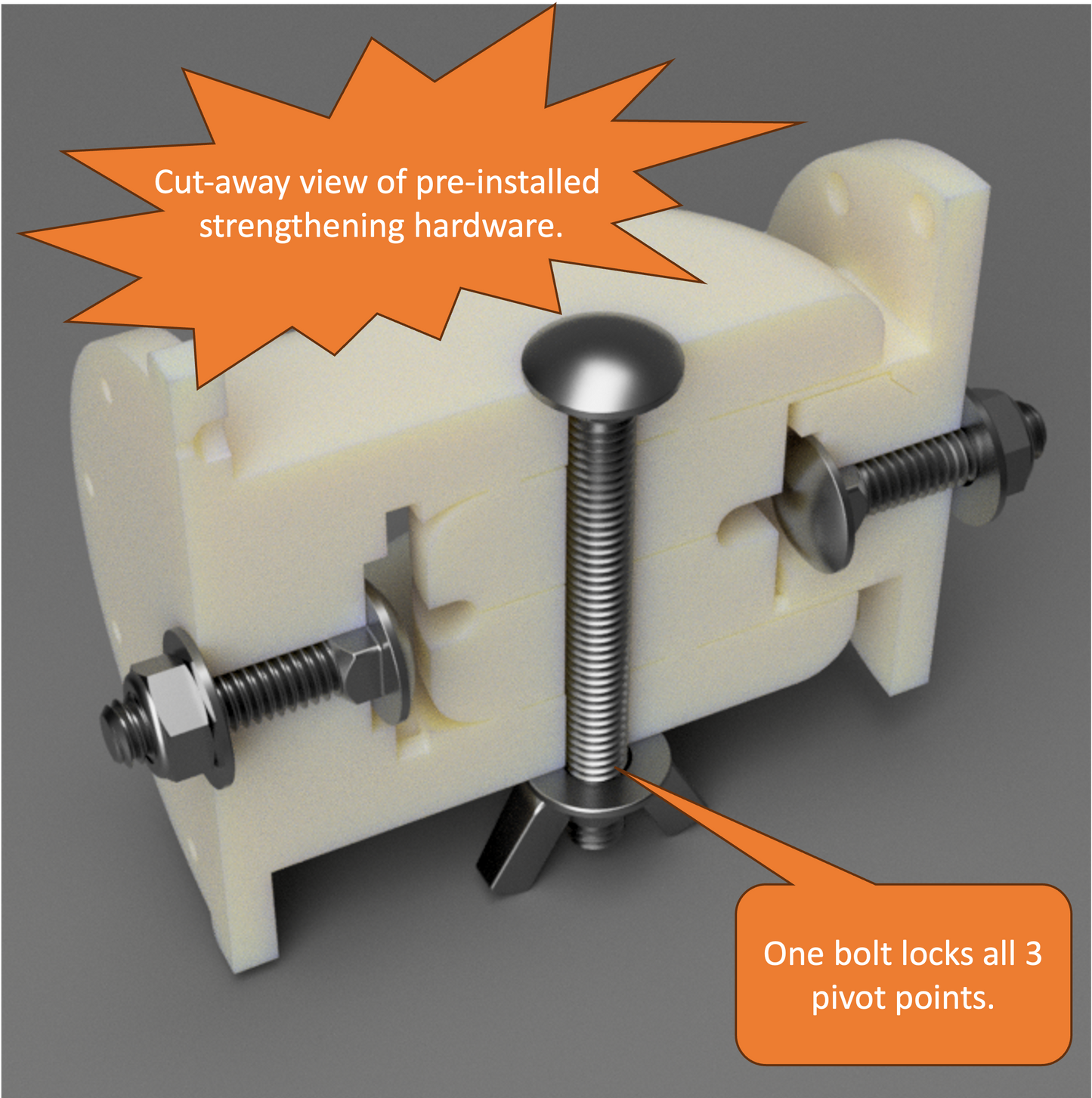 PRE ORDER!!! 12 foot Home Depot Skeleton (Skelly) Poselbows, Posable Elbows with Stainless hardware.