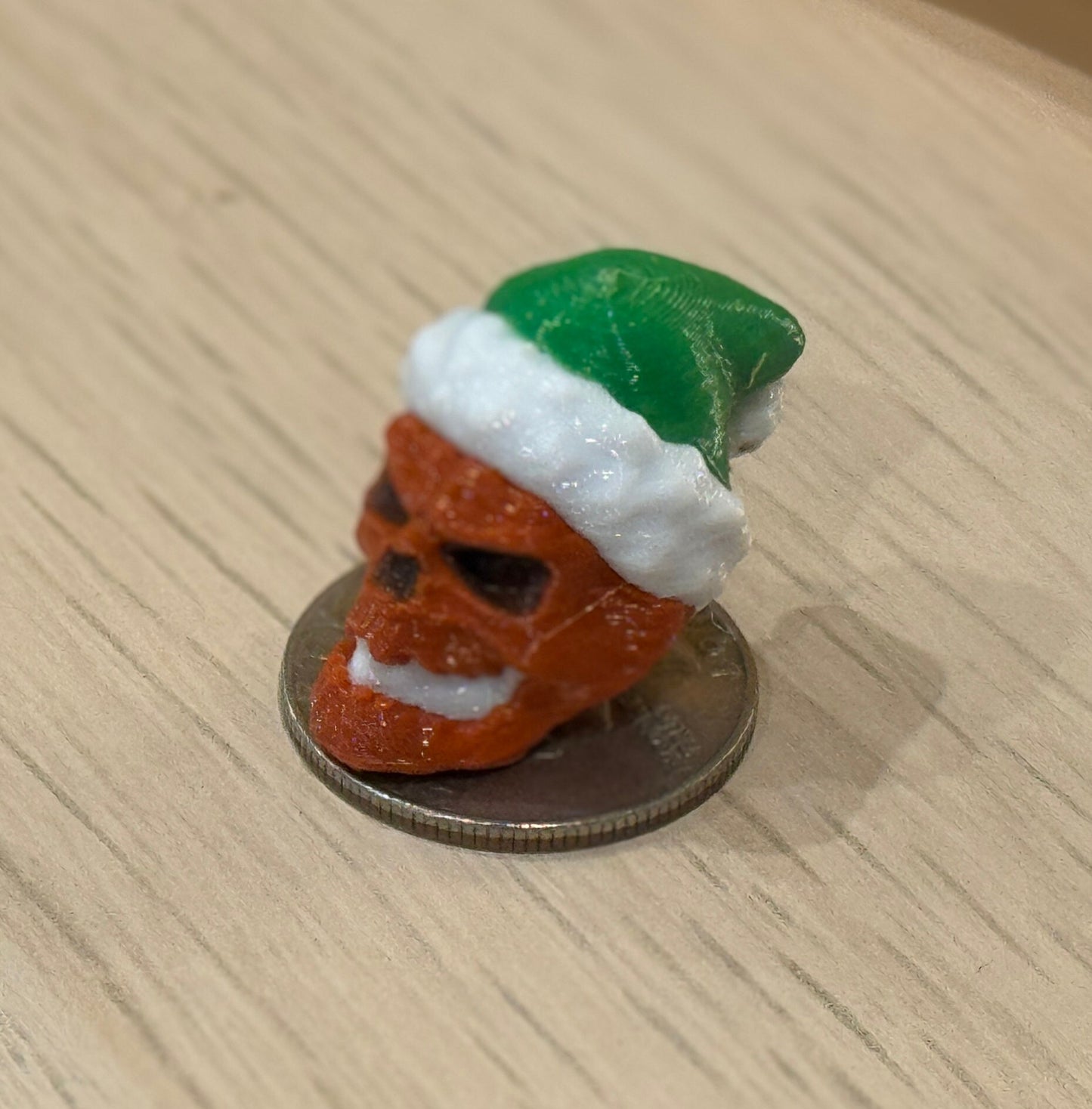 Christmas Skelly/Inferno Head Earrings - Multicolor 3D Printed and inspired by the 12 Foot Home Depot Skeleton and Inferno Pumpkin