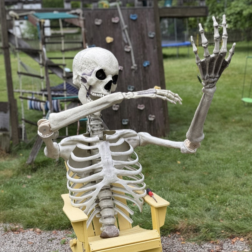 PRE ORDER!!! 12 foot Home Depot Skeleton (Skelly) Poselbows, Posable Elbows with Stainless hardware.