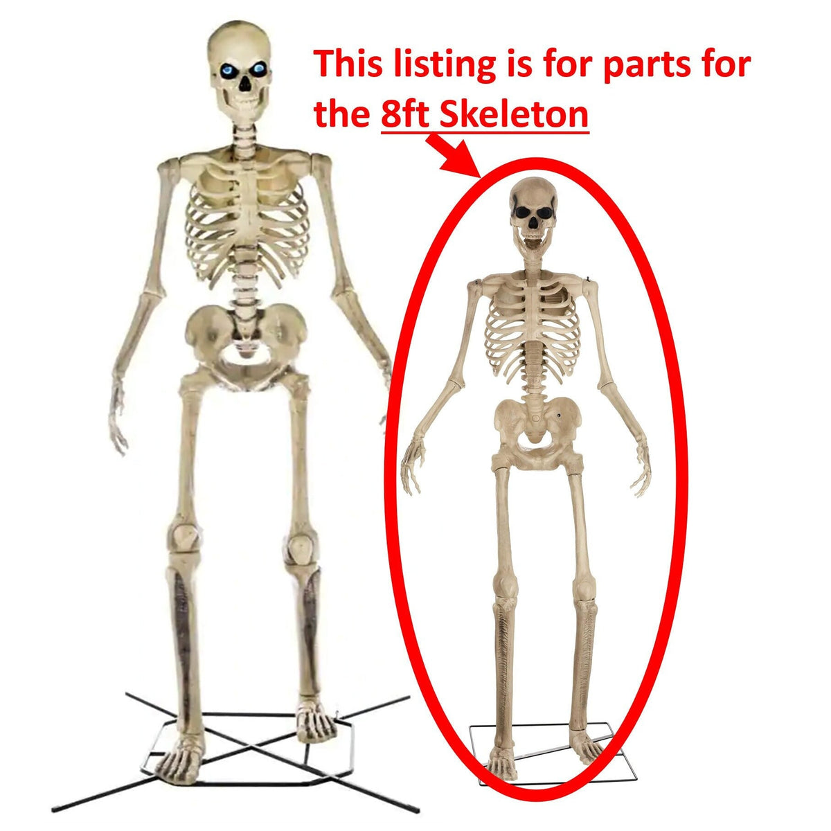Skeleton 8 Inch Reference 8 foot Skeleton Arm Head Bracket Replacement – Skelly Parts